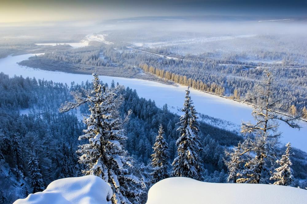 Talvista kuvaa Siperiasta.